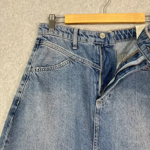 Free People We The Free Size 4 Come As You Are Denim Maxi Skirt in Sapphire Blue - Picture 5 of 10